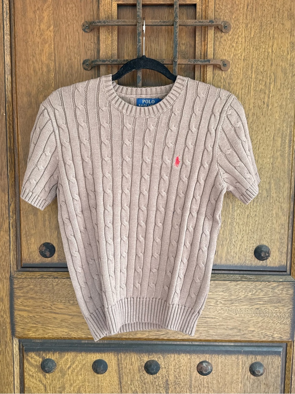 Polo by Ralph Lauren Chocolate Cable-Knit Crewneck Sweater Size S